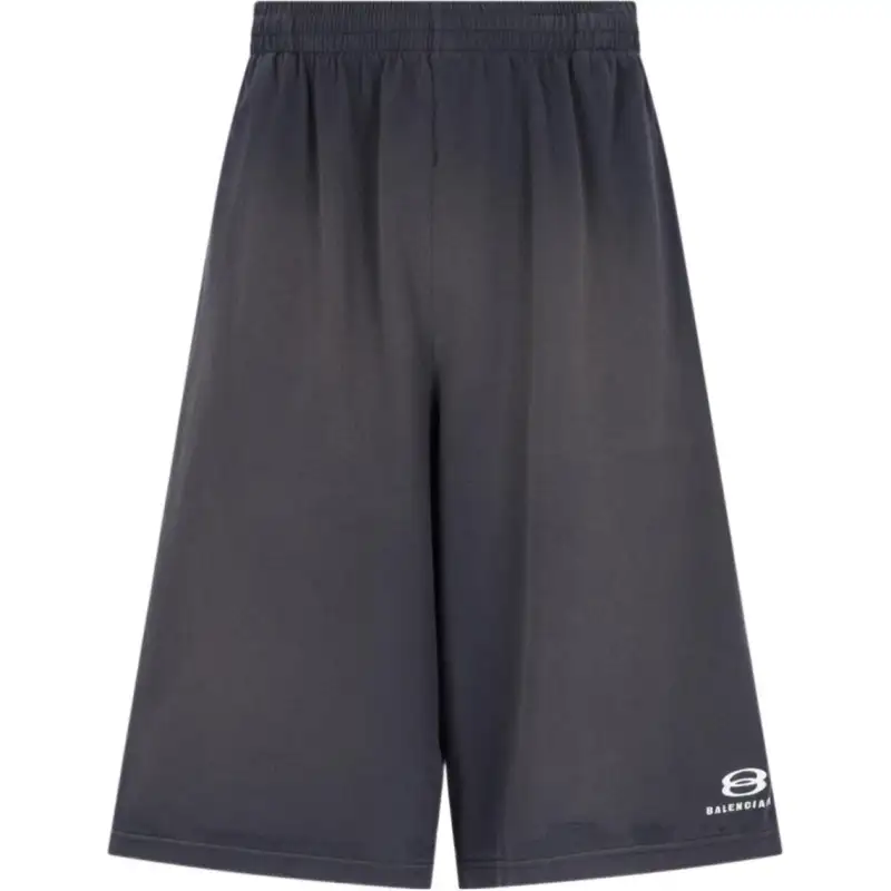 Balenciaga Large Shorts 'Faded Black/White'