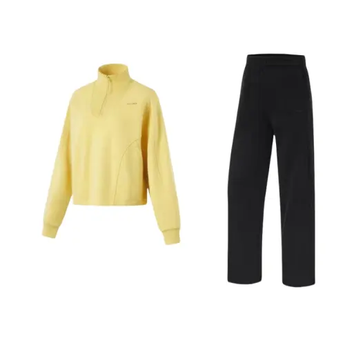Li Ning Sweatshirt Sets Women's Stand Collar Moderate Other