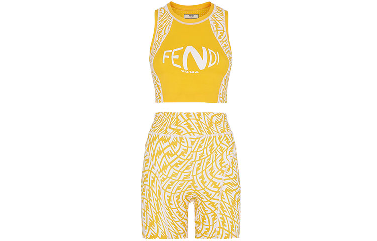 Женский спортивный костюм Fendi FENDI (желтый)