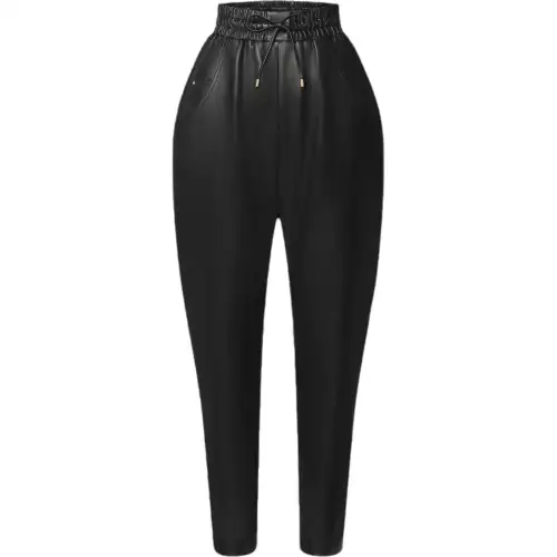 Lv Leather Jogging Pants
