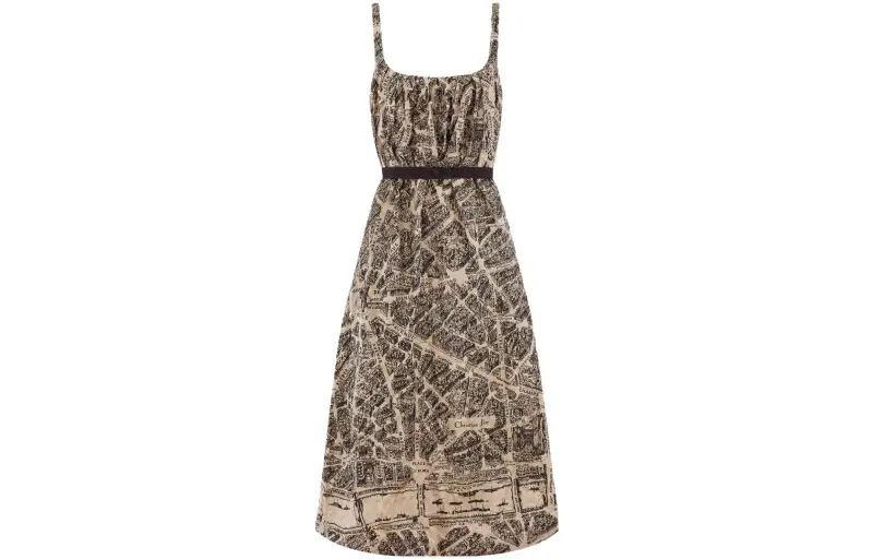 DIOR FW23 Sleeveless Dress Women's Beige