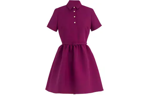 DIOR Short Sleeved Dress Women's Rose Red
