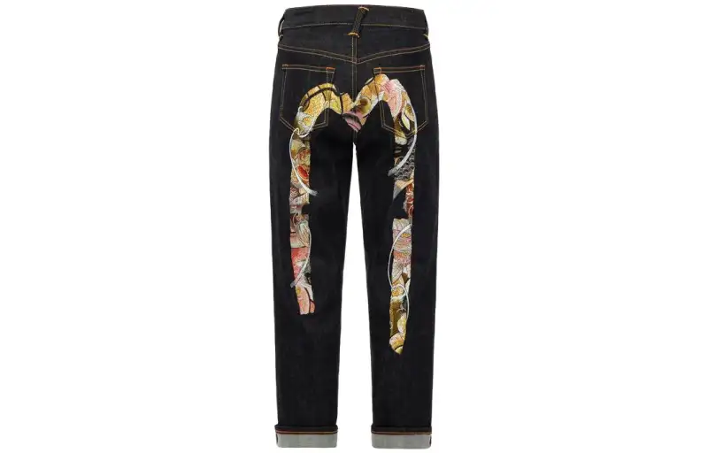 EVISU Jeans Women's Denim Blue Moderate Straight Fit Pants