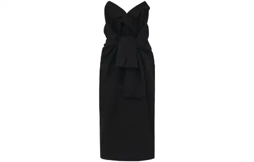 THE ROW Sleeveless Dresses Women's Black V Neck Moderate Mid Length