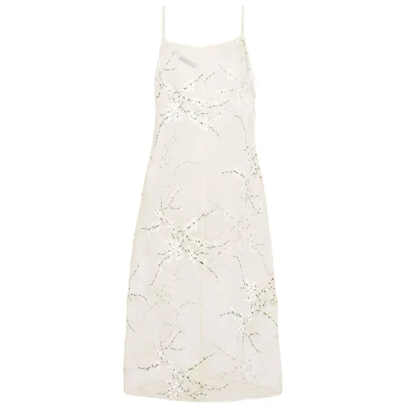 PRADA Embroidered Silk Organza Midi Dress