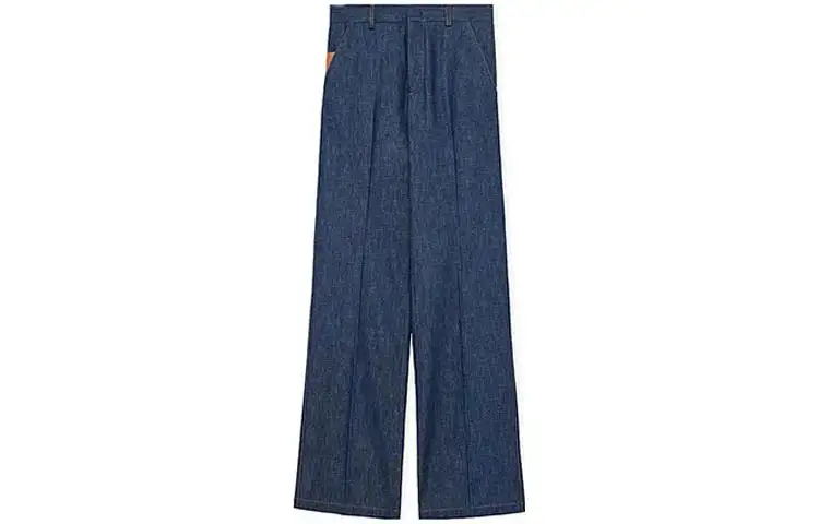 LOEWE Jeans Women's Blue Moderate Straight Fit Pants