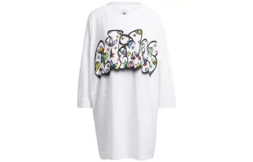 Adidas Originals JEREMY SCOTT Long Sleeved Dress Women's White