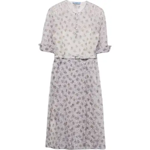 PRADA Floral print Midi Dress