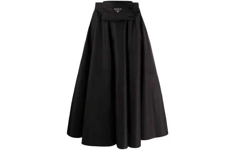 PRADA FW21 Casual Long Skirt Women's Black