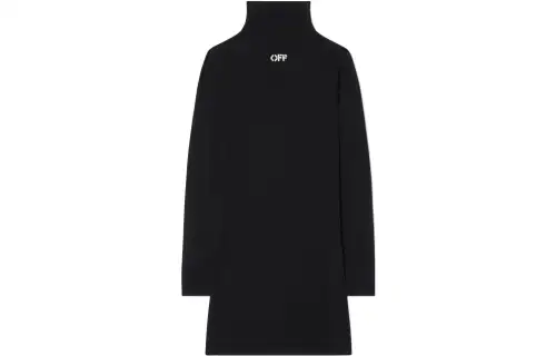 OFF-WHITE Off Stamp embroidered mini dress