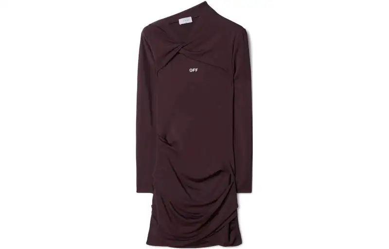 OFF-WHITE Off Stamp twist-detail minidress