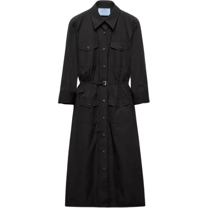 PRADA Long Sleeved Dress Women's Black