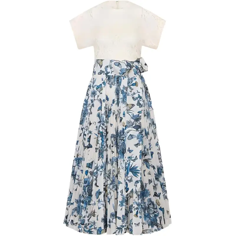 DIOR Short Sleeved Dress Women's White