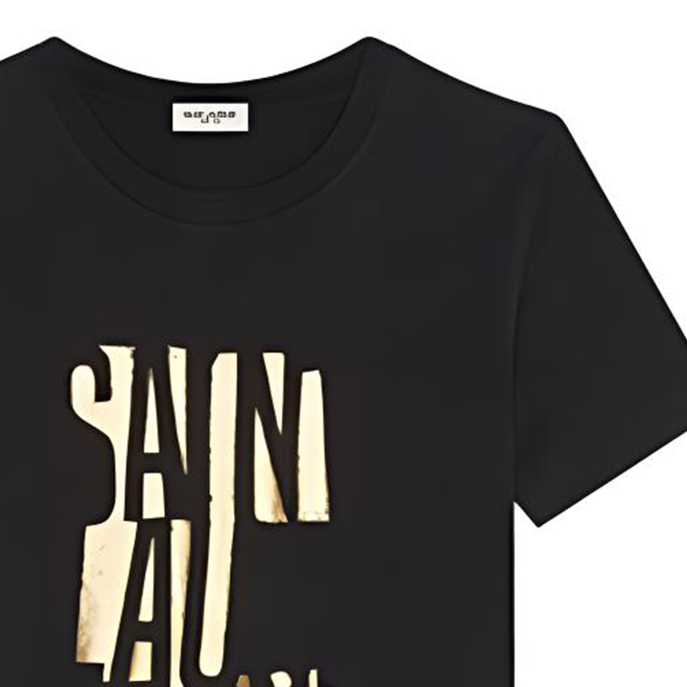 Мужская футболка SAINT LAURENT T (черная) — фото 6