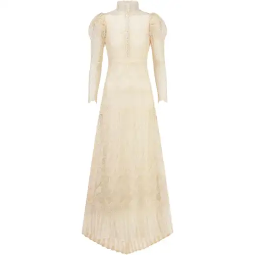 DIOR Long Sleeved Dress Women's Beige