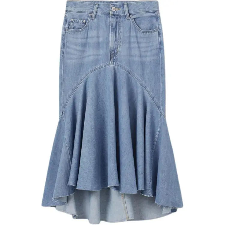 Levi's Denim Long Skirt Women's Light Blue