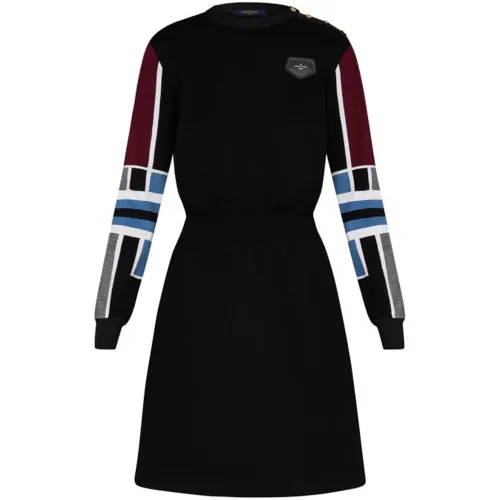 LOUIS VUITTON Long Sleeved Dress Women's Black