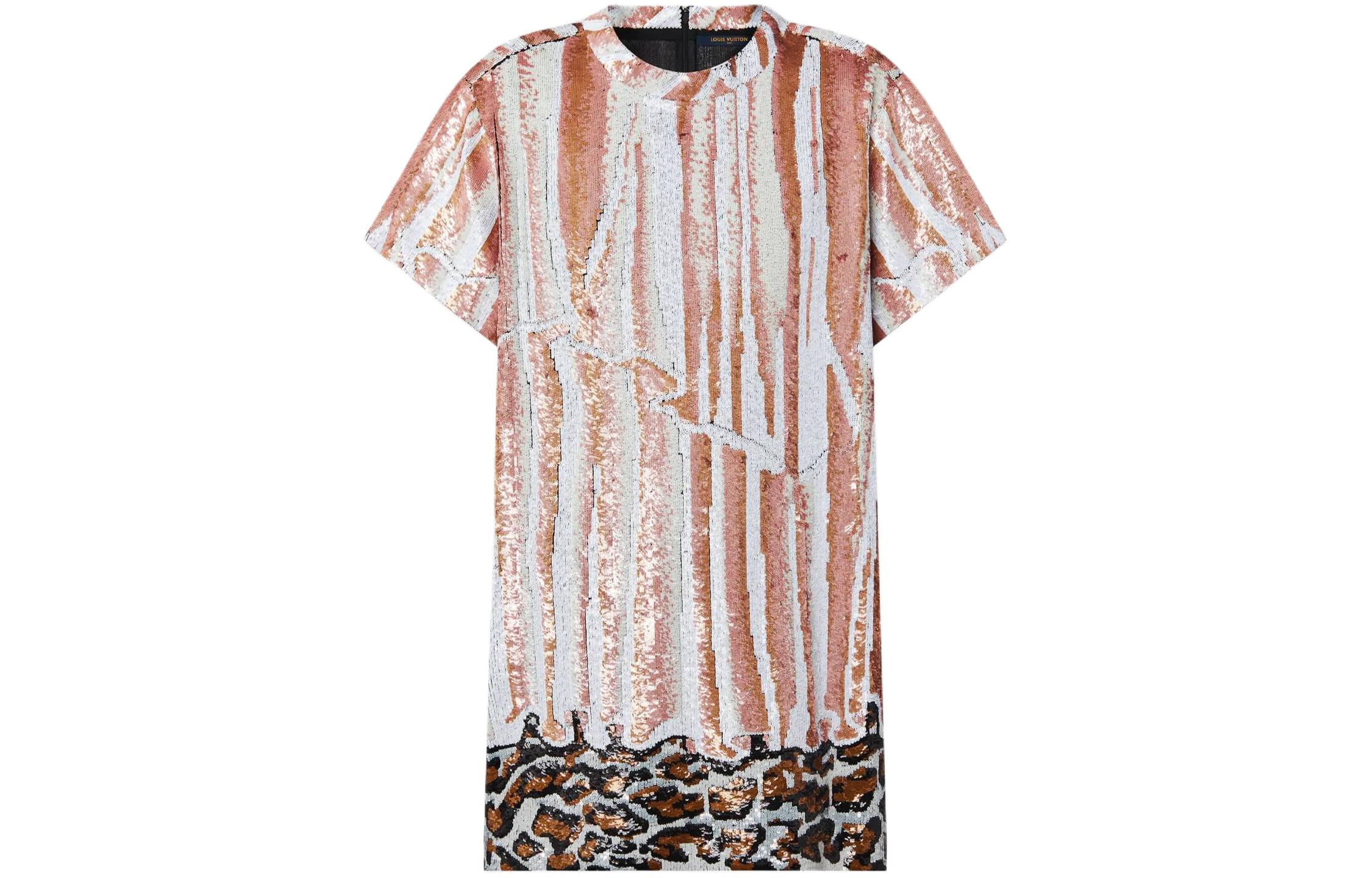 LOUIS VUITTON Animal Sequin T-Shirt Dress