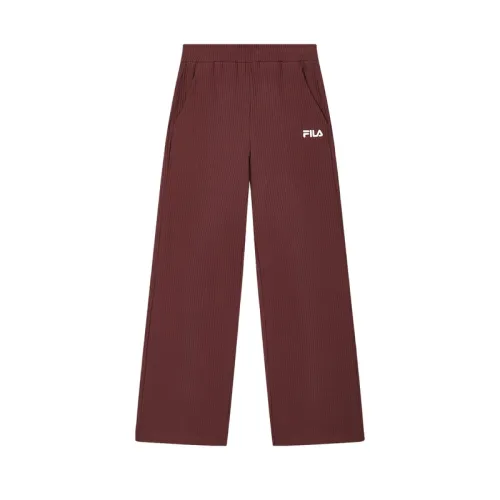 FILA Knitted Sweatpants Women's Craft Burgundy