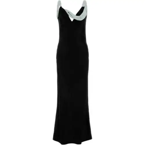 Bottega Veneta Textured Satin Long Dress