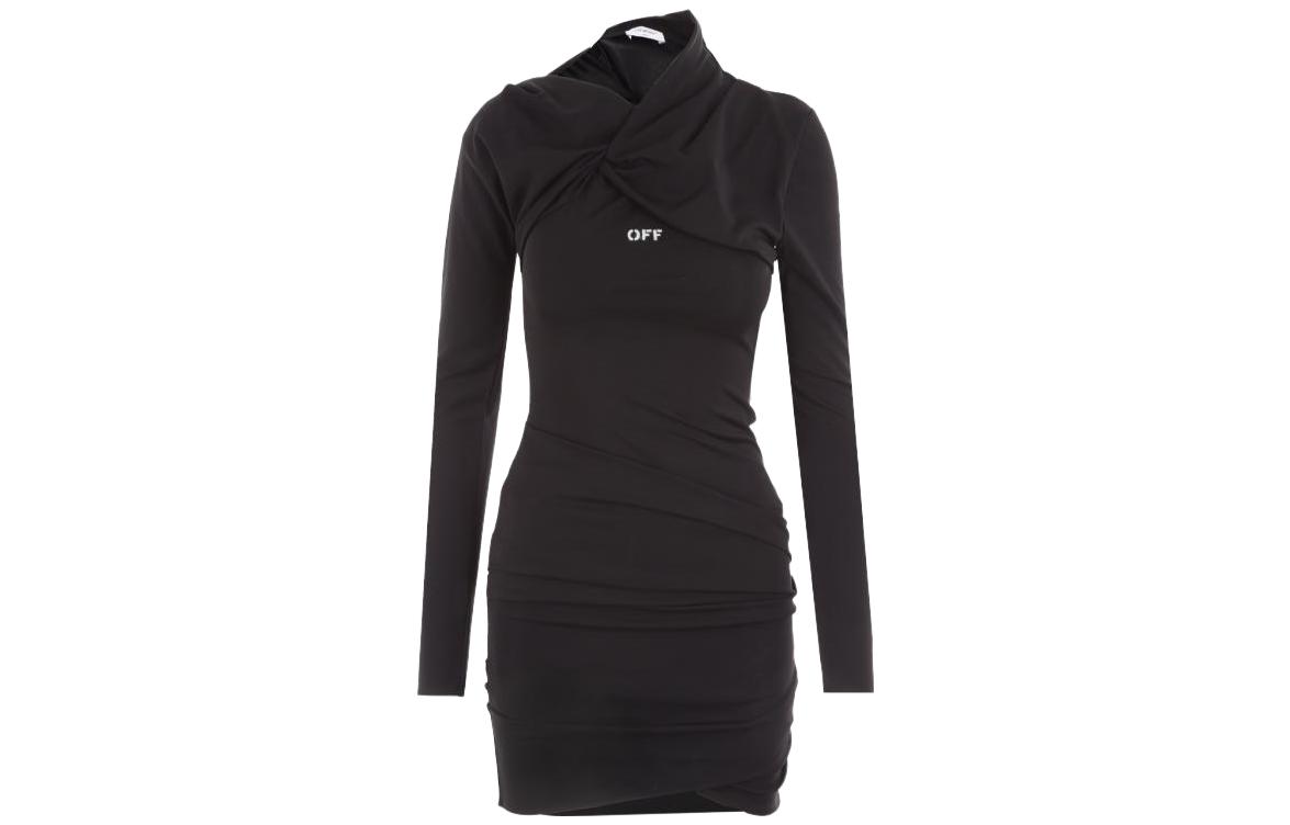 OFF-WHITE Off Stamp twist-detail minidress