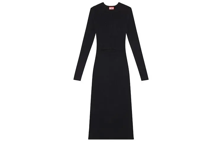 DIESEL M Pelagos Cut Out Ribbed Midi Dress