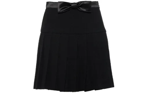 MIU MIU Casual Short Skirts Women's Black Moderate Short A Line Skirt