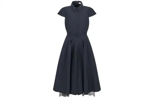 DIOR SS24 Short Sleeved Dress Women's Marine Blue
