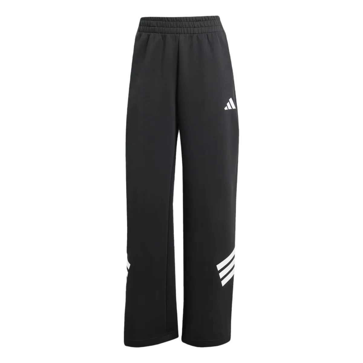 Adidas Women's Future Icons 3 Stripes Open Hem Tracksuit Bottoms Black