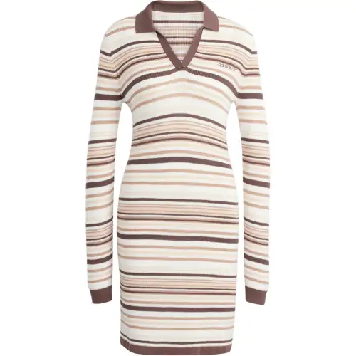 Adidas Originals Striped Knitted Polo Dress