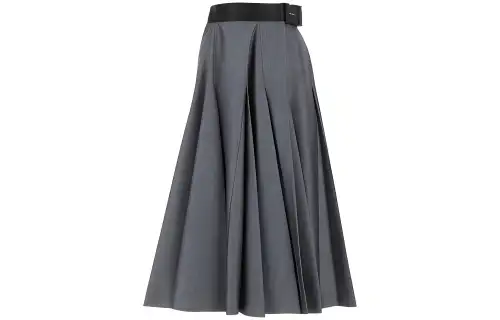 PRADA Casual Long Skirt Women's Dark Gray