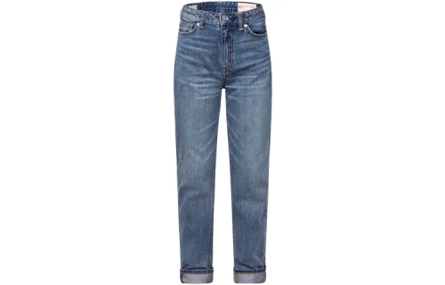 EVISU Jeans Women's Denim Blue Moderate Straight Fit Pants