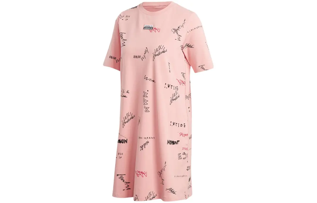 Adidas Short Sleeved Dress Women's Pink