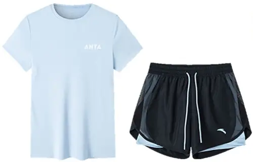 ANTA Variety Training Collection Casual Suits Women's Crew Neck Moderate Short