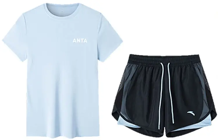 ANTA Variety Training Collection Casual Suits Women's Crew Neck Moderate Short