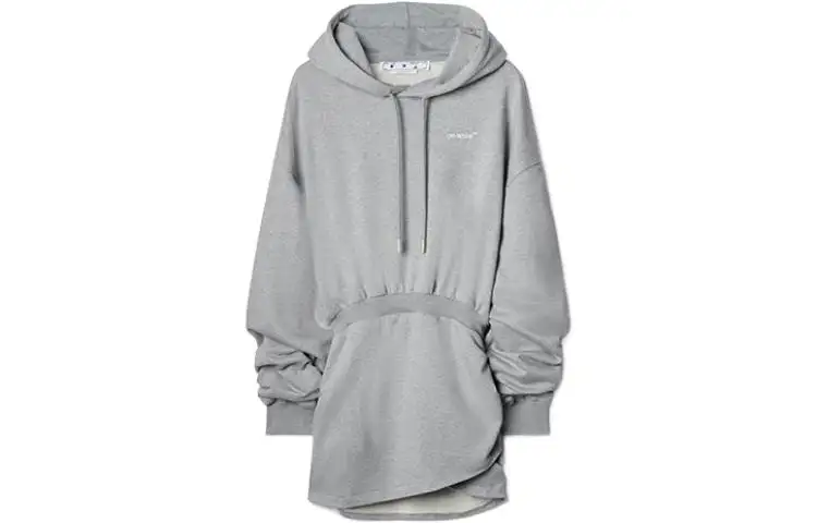 OFF-WHITE Logo-print Hoodie Dress