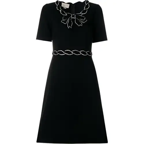 GUCCI Short Sleeved Dress Women's Black