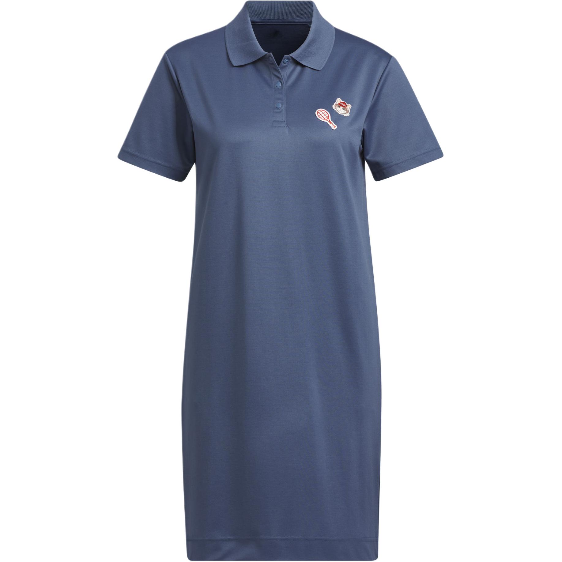 Женское платье adidas adidas SS24 W GFX POLO DRES (синее)