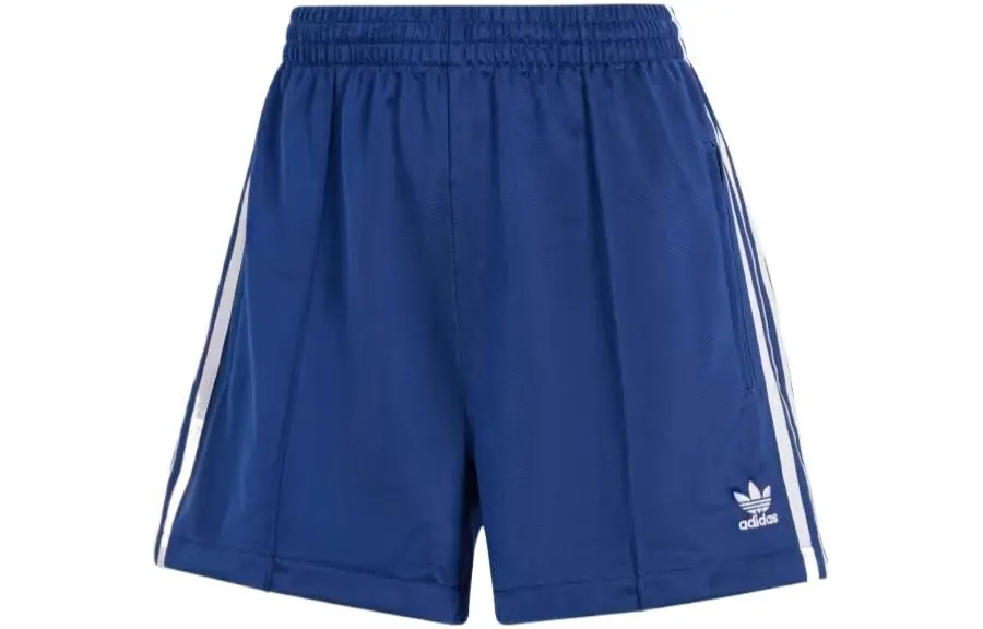 Adidas Women's 3 Stripes French Terry Shorts Dark Blue
