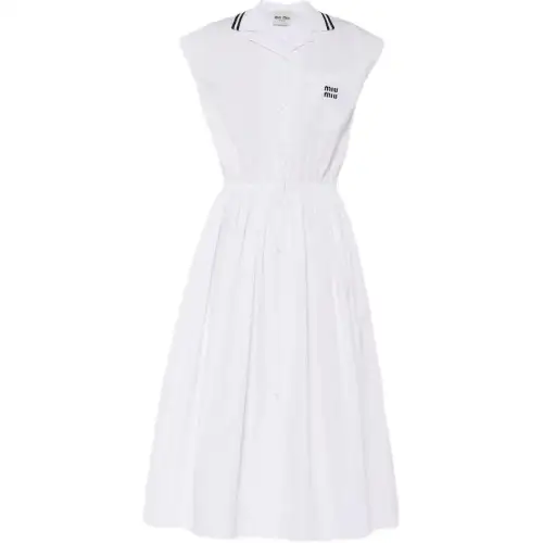 MIU MIU Poplin Midi Dress