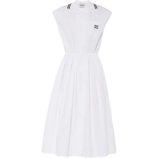 MIU MIU Poplin Midi Dress