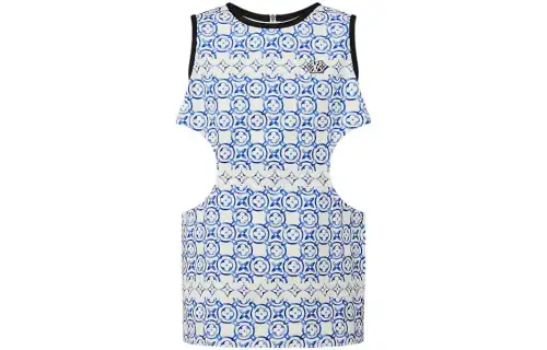 LOUIS VUITTON Sleeveless Dress Women's Blue