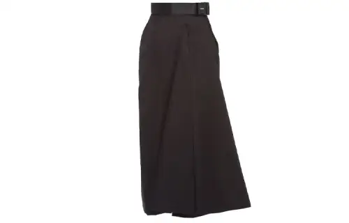 PRADA Casual Long Skirts Women's Black Moderate Long Pleated Skirt