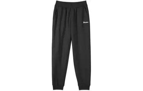 Skechers Colorful Solid Color Elastic Fleece Lined Elastic Cuff Knitted Sweatpants Women's Carbon Black