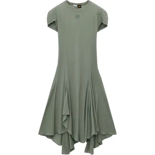 LOEWE SS25 Short Sleeved Dress Women's Green