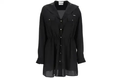 【Previous Season】crepe de chine shirt dress