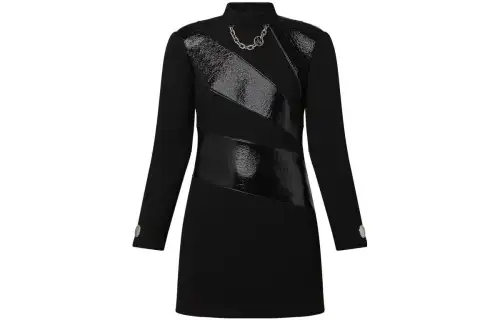 LOUIS VUITTON Long Sleeved Dress Women's Black