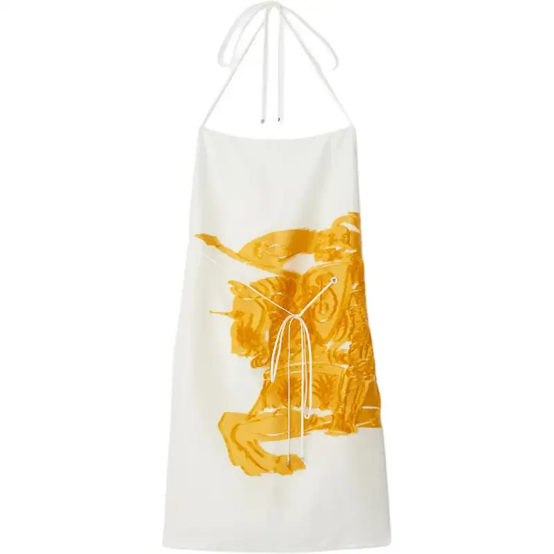 Burberry Equestrian Knight Open Back Mini Dress