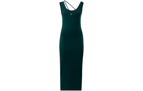 Reebok CL WDE COTTON MIDI DRESS Sleeveless Dress Women's Forest Green