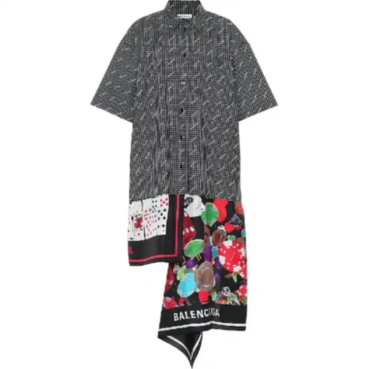 Balenciaga Short Sleeved Dress Women's Black